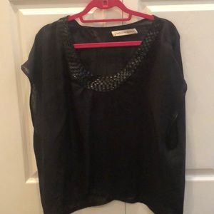 Graham & spencer sequin neck sleeveless top